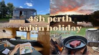 48 hour perth cabin holiday 🇦🇺 campfire cooking beautiful sunrise first business class flight [upl. by Clayberg]