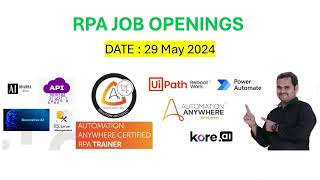 JOB ALERT Cognizant is Hiring RPA Developer Sr RPA Developer and Architect 05292024 [upl. by Yasnyl]