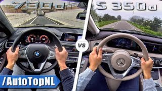 MERCEDES BENZ S CLASS vs BMW 7 SERIES S350d vs 730d 0250kmh ACCELERATION amp TOP SPEED by AutoTopNL [upl. by Weiman286]