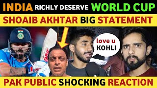 INDIA RICHLY DESERVE WORLD CUP 2023 FINAL SAYS SHOAIB AKHTAR  PAKISTANI REACTION ON INDIA TV [upl. by Morehouse]