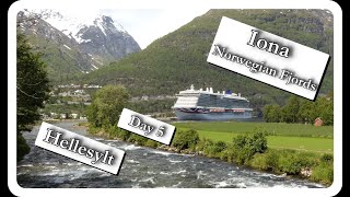 P amp O  Iona  Norwegian Fjords Cruise  Day 5  Hellesylt amp Geiranger Fjord [upl. by Ready107]