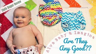 CLOTH DIAPER REVIEW Alva Baby Diaper Cover amp Imagine Prefolds [upl. by Neelhtak]