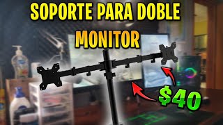 SOPORTE PARA DOBLE MONITOR POR MENOS DE 5O DOLARES [upl. by Bala]