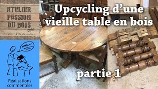 Upcycling dune vieille table en bois  partie 1 transformation dune table haute en table basse [upl. by Fillbert]