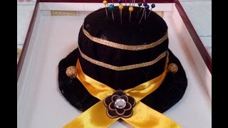 DIY Crafts  How to Make Hat Pins Cushion  Tutorial [upl. by Luzader796]