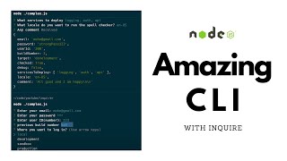 Build a Dynamic CLI with Inquirer and Nodejs A StepbyStep Guide [upl. by Neral]