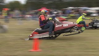 Vintage Snowmobile Drag Races [upl. by Nomihs318]