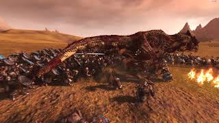 1253 Ironbreakers and Irondrakes VS 19 Carnosaurs  Total War Warhammer 2 [upl. by Amiel]