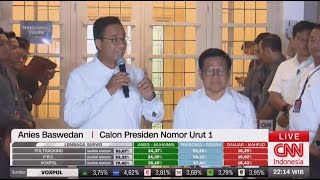 Konferensi Pers Paslon AMIN Pasca Penghitungan Hasil Quick Count [upl. by Klimesh]