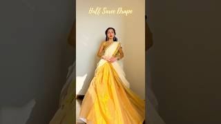 How to half saree drape tutorial inkeminkem viral shorts ytshorts sareefashion [upl. by Nibaj]