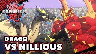 Epic Showdown Drago vs Nillious  Bakugan Battle of the Ages [upl. by Virgil]