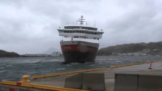 MS Nord Norge go to the Hurtigruten pier in Bodø [upl. by Heaps]