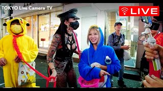 【ゆきにゃん】渋谷ハロウィン 渋谷スクランブル交差点ライブカメラ  Shibuya Scramble Crossing Live Camera 1028 01 [upl. by Sosna]