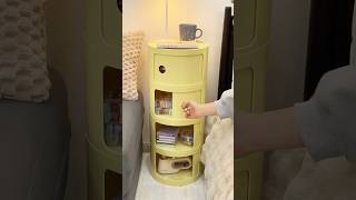 1pc Round Bedside Cabinet MultiLayer Storage Unit In White DrawerType Home Organizer For Bedroom [upl. by Cerellia579]