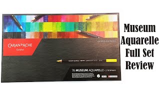 Caran dAche Museum Aquarelle Watercolour Pencils Full 76 Set Review Are They Worth the Money [upl. by Reine]