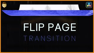 Flip Page Effect Transition Template in DaVinci Resolve [upl. by Neiht]