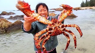 The climate changes suddenly Rare giant shrimp and crab appeared delicious crab [upl. by Yramanna]