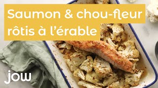 Recette de Saumon amp choufleur rôti à la moutarde [upl. by Namruht]