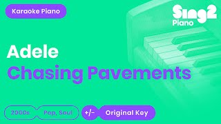 Adele  Chasing Pavements Karaoke Piano [upl. by Llerehc822]