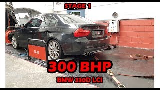 BMW 330d NVM Stage 1 ECU remap on Dyno [upl. by Nancee228]