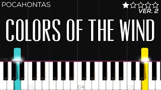 Pocahontas  Colors of the Wind  EASY Piano Tutorial [upl. by Attena361]