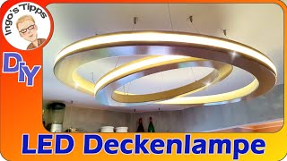 LED Deckenleuchte selber bauen rund exclusives Design Ringe des Saturn schwebend DIY IngosTipps [upl. by Niccolo]