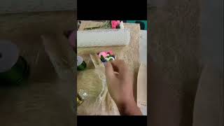 Easy Bouquet wrappingcrochet flowers [upl. by Atsahs329]