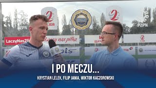 I po meczu Lelek Jania i Kaczorowski Hutnik Kraków  Sandecja Nowy Sącz [upl. by Noraha]