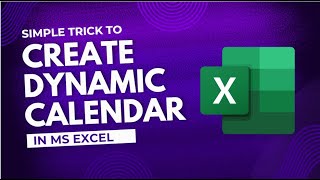 Create a Dynamic Calendar in MINUTES with Excel No VBA excel exceltips [upl. by Oiramat]