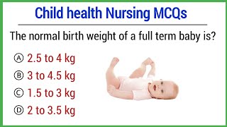 Child health nursing MCQ  Staff Nurse exam questions and answers [upl. by Thun770]