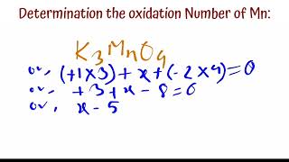 Oxidation Number of Mn in K3MnO4 [upl. by Priebe599]