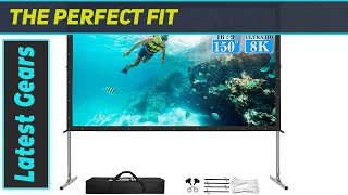 JWSIT 150 inch Projector Screen with Stand Best Outdoor Movie Screen [upl. by Imim]