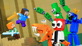 The War With Rainbow Friend But It in Lego Minecraft  LEGO Minecraft Animation [upl. by Valerlan749]