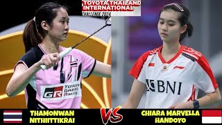 Goks Chiara Marvella Handoyo vs Thamonwan Nithiittikrai  THAILAND INTERNATIONAL CHALLENGE 2024 [upl. by Zaccaria308]