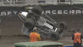 Kyle Larson Flip  2024 Chili Bowl Nationals [upl. by Daniel]