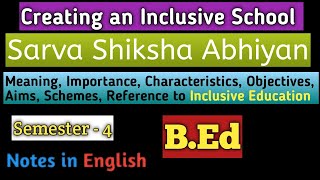 Sarva Shiksha Abhiyan bed notes Sarva Shiksha Abhiyan 2002 with reference to Inclusive Education [upl. by Eugirne]