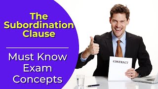 Subordination Clause What is it Real estate license exam questions [upl. by Atiuqan]