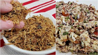 BREAKFAST  Machaca with Eggs Recipe  Mexican Dried Beef and Eggs Recipe [upl. by Marva]