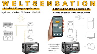 Das mobile Balkonkraftwerk Sunbooster POWERSTATION GRID [upl. by Latsyrk701]