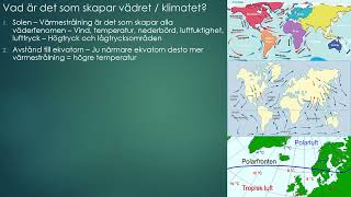 Väder och klimat Genomgång 6 Passadvinda orkaner och väder [upl. by Etennaej]