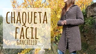 Tutorial Chaqueta o Abrigo Fácil y Rápido Ganchillo  Crochet [upl. by Hubsher580]