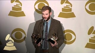 Bon Iver backstage at 54th GRAMMY Awards  GRAMMYs [upl. by Esinehc64]