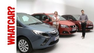 What Car reviews sevenseat MPVs  Vauxhall Zafira Tourer Seat Alhambra amp Citroen Grand C4 Picasso [upl. by Hasin]