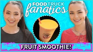 SMOOTHIE CHALLENGE Food Truck Fanatics w Merrell Twins [upl. by Huberty993]