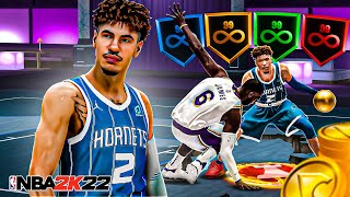 LEGEND LAMELO BALL BUILD EMBARRASSING ANKLE BREAKERS on the STAGE 1V1 COURT NBA 2K22 [upl. by Nnaasil600]