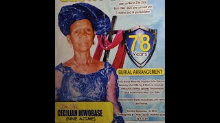 LATE MRS CECILIAN IKWOBASE part 2 [upl. by Frentz]