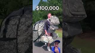 Sprinting with More and More Money viral mrbeast short [upl. by Nylqcaj838]