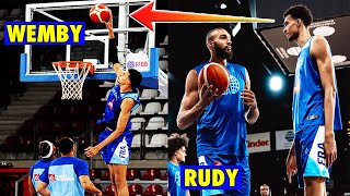 74 Victor Wembanyama amp 71 Rudy Gobert PRACTICE For 2024 Paris Olympics 🔥 [upl. by Amadis262]