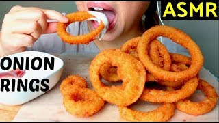 No Talking ASMR Crunchy Fried Onion Rings 먹방 Eating Sounds suellASMR [upl. by Anor892]