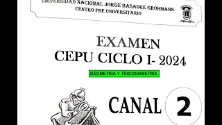 EXAMEN DE CEPU GEOMETRIA CEPU OTOÑO 2024 I [upl. by Yboc]